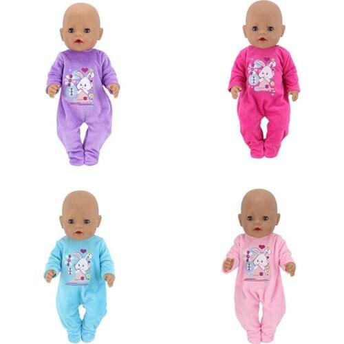 5Style Choose warm Jumpsuits Doll Clothes Fit For 43cm baby Doll clothes reborn Doll Accessories