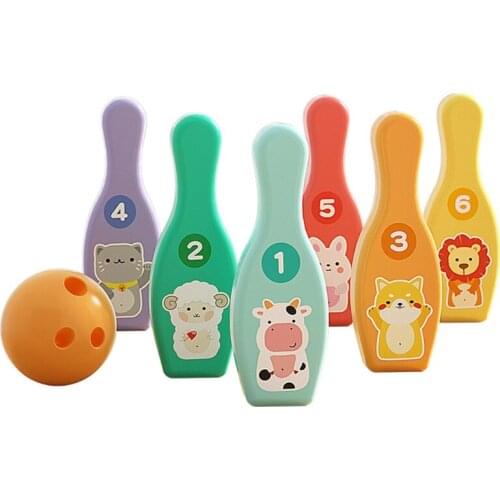 066B Classic Bowling Toy Bowling Game Set Brain Developmental Toy Toddlers Gift Hand-Eye Coordination Grab Training Baby Toy