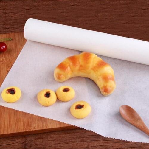 1 Roll Baking Paper Double-sided Oil-absorbing White Grilling Steaming Cooking Roll Paper Baking Supplie for Restaurant Kitchen