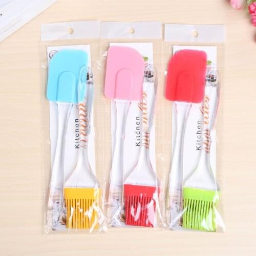 Silicone Spatula Set Heat-Resistant Non-Stick Silicone Utensils Set For Pastry Baking Kitchen Cooking Spatula Oil Brush