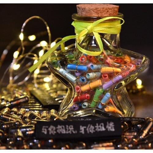 100 PCS Expression Message Capsule Party Favors Kids Birthday Baby Love Letter Shower Girlfriend Boyfriend Gift Game Props