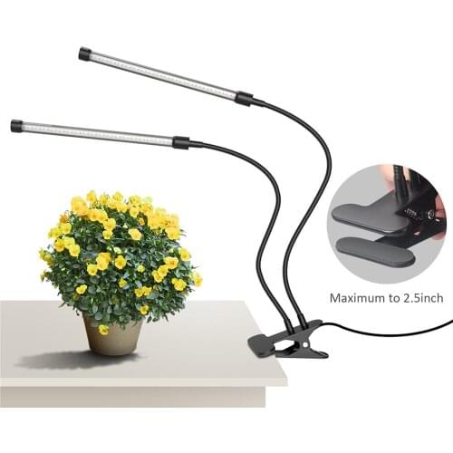 18W LED Grow Light Planting Lamp Growth Led 2/3 Head Lamp For Indoor Plant Growth Lighting 360 Degree Adjustable Ultra Bright