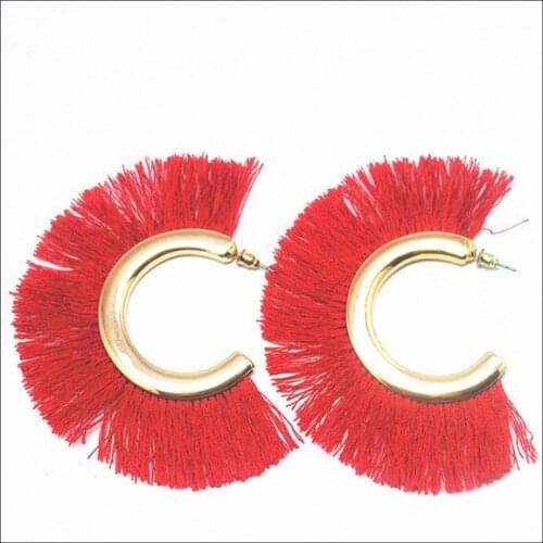 Charms womens earring new tassels ethnic style volk shape size 27mm length many colors available