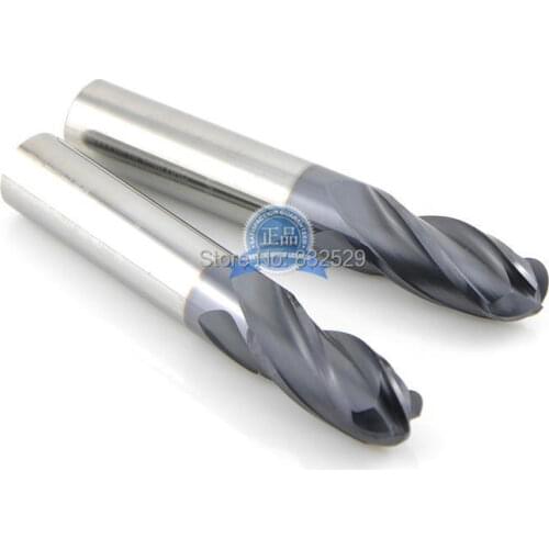 2pcs 22mm 3 Flutes Ball nose Spiral Bit Milling Tools Carbide CNC Endmill Router bits hrc55 R11*40*D22*100