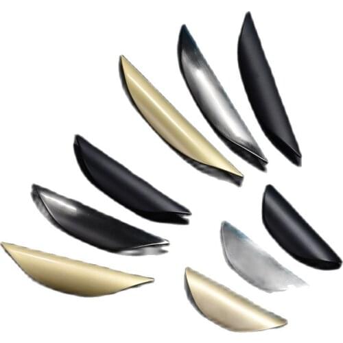 3pc 64mm Modern simplicity Cabinet handles door pull Gold black Crescent moon Drawer Knob alloy Furniture Hardware accessories