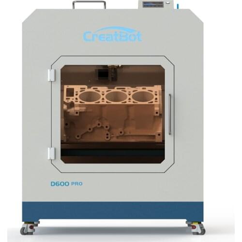 Free shipping CreatBot 3d printer D600 PRO Dual Extruder hot enclosed chamber auto-level bed 600*600*600mm