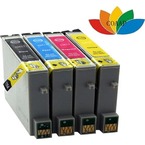 4pcs Compatible ink cartridge T0611 T0612 T0613 T0614 for Epson stylus D68 D88 DX3800 DX3850