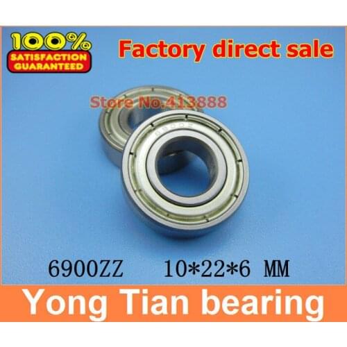 500pcs free shipping thin wall deep groove ball bearing 6900ZZ 10*22*6 mm