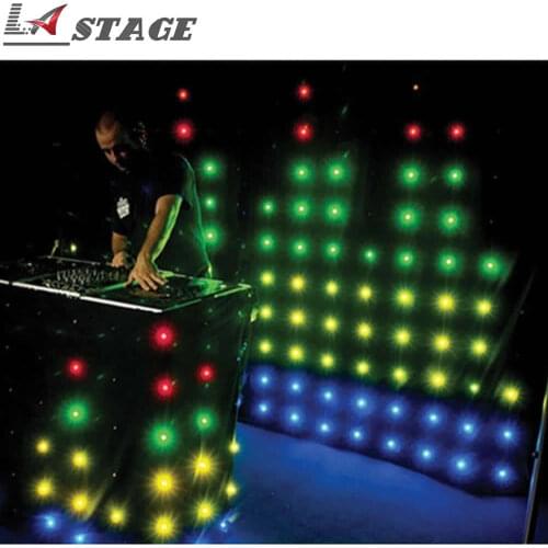 Free Shipping P180mm Concert Party Show Stage Lighting Led Curtain 1M*2M Width DJ Booth Vision Video Curtain