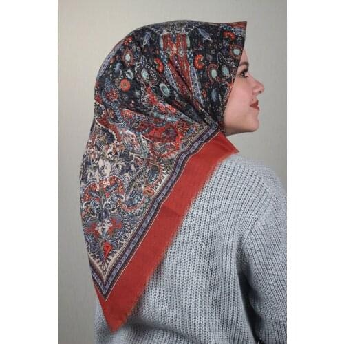 BONJELA PATTERNED COTON SCARF-DESEN-51-RENK-15