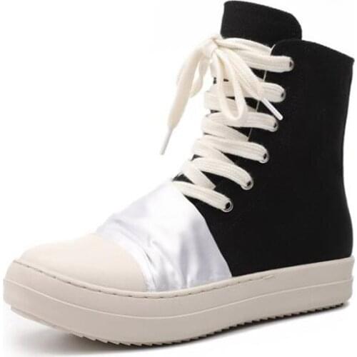 Star Womens Vulcanize Shoes Canvas Womens Boots New Fashion High-Top Platform Comfortable Breathable Boots Sneakers Women Shoe