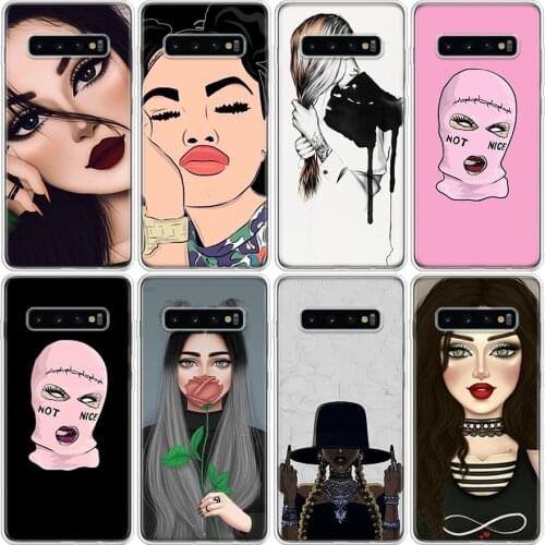 Cool Bad Girl Phone Case For Samsung Galaxy A51 A71 A50 A70 A90 A10S A20S A20E A21 A30 A40 A41 A01 M30S A6 A7 A8 A9 A10Plus Cove