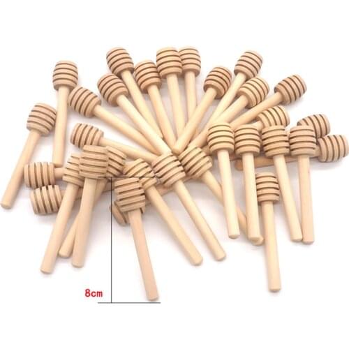 Mini Wooden Honey Spoon Mixing Stick Honey Stir Bar Coffee Milk Spoons With Long Handle Jar Stick Stirring Tools Kitchen Tool