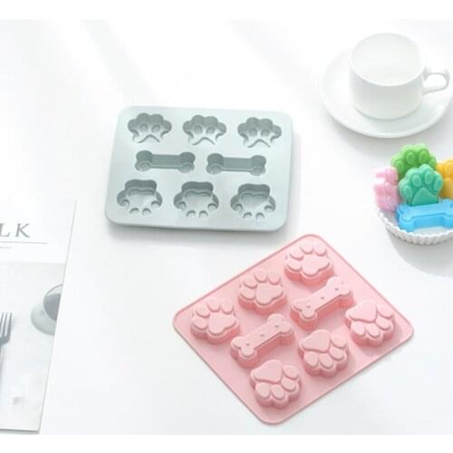 1PC cats paw bone resin mold cake chocolate silicone mold microwave oven baking ice tray mold pudding jelly mold Y45
