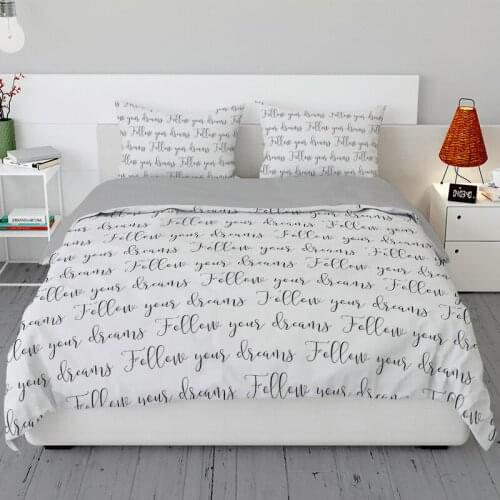 Microfiber Bedding Set Morden Luxury Quilt Cover Couple Lover Duvet Cover Queen King Single Double Size Black White Bed Linen