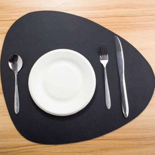 Nordic Leather Placemat Insulation Oilproof Western Food Mat Dining Tableware Table Mat Pads Bowl Cup Coaster Kitchen Accessorie