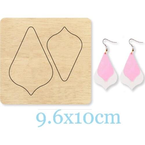 Cute Diamond Earring Accessories Wood Dies For DIY Leather Cloth Paper Craft Fit Common Die Cutting Machines on the Market 2020