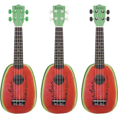 New 21 Inch 12 Fret 4 String Basswood Ukulele Electric Acoustic Guitar Watermelon Style Ukulele for Musical Instrument Lover