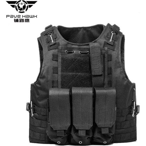 PAVEHAWK Hunting Tactical Vest Military Molle Carrier Airsoft Paintball CS Outdoor Waterproof Protective Vest 600D Oxford Cloth