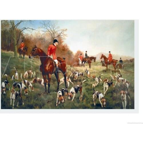 Heywood Hardy Reprodudction artwork oil painting horses and dogs painted on canvas Halted Handmade High quality
