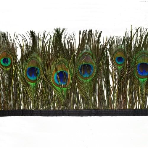 10Meters Peacock Feather Trim Fringe Ribbon Feathers for Crafts Feathers Trims Wedding Feathers Decoration plume decoration