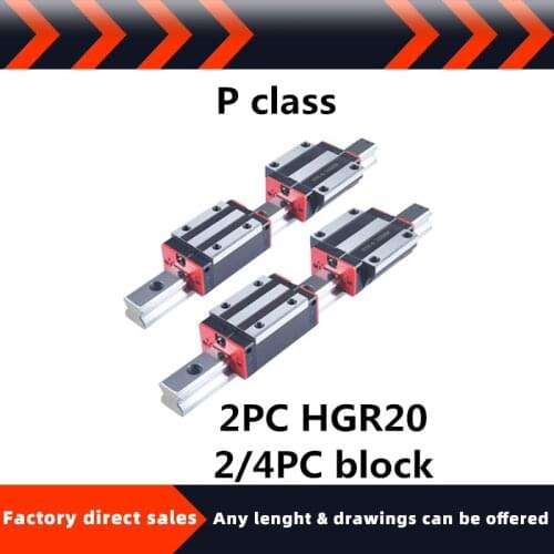 Pclass 2pcs HGR20 linear guide rail 1200-2550mm 2/4pcs square length HGH20CA /flang length HGW20HA/HGH20CA/HGW20CC for CNC parts