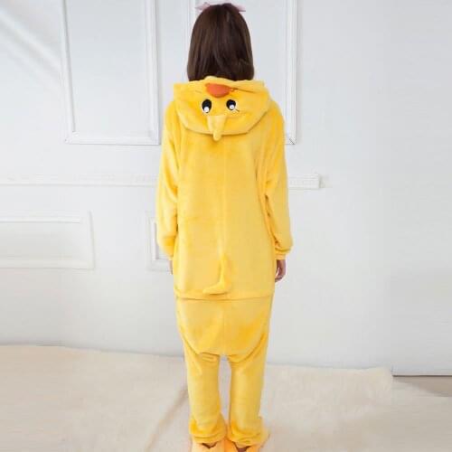 Kigurumi Yellow Duck onesies Pajamas Sets animal costume Pyjamas Unisex Cartoon Cosplay character pijamas sleepwear