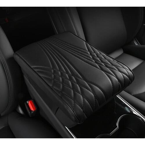 Car Center Console Armrest Cushion Box Cover For Tesla Model 3 X S Y Styling Accessories PVC Artificial Leather Memory Foam