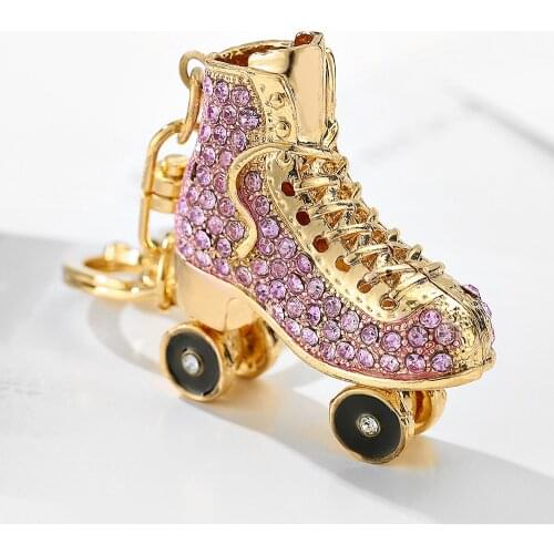 Car pendant European and American fashion skates small gift creative Keychain custom metal