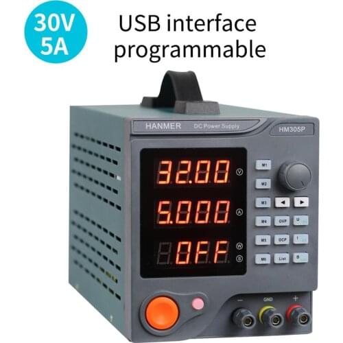 Programmable DC power supply (0-30 V 0-5 A) switchable regulated power supply, digital, with PC software and USB interface