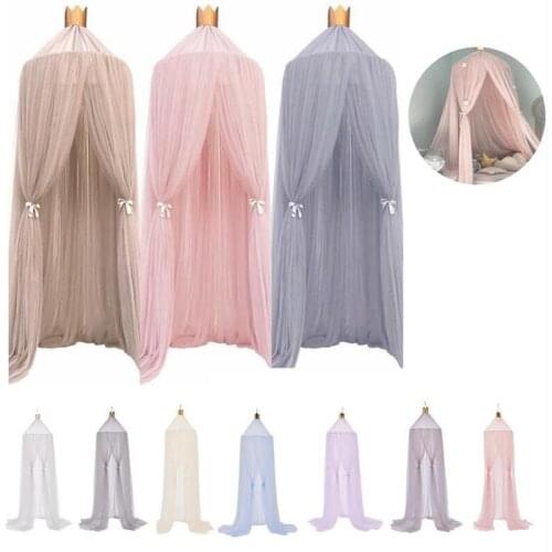 Dream Curtain Tent Baby Crib Netting Round Hung Kids Canopy Tent Children Room Decor Hanging Baby Bed Canopy Mosquito Net Dome