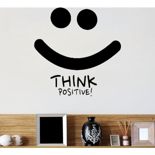 Think Positive Wall Stickers Home Decor Kids Children Room Decoration Nursery Wall Decals Vinyl Removable Wall Art Murals Poster