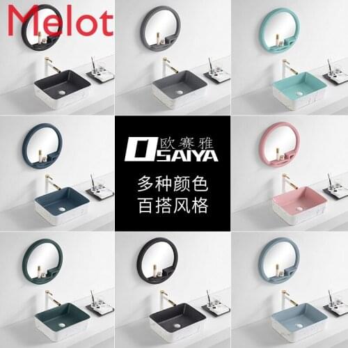 Wash basin on ceramic platform modern simple toilet home art platform basin basin basin basin creative wash basin