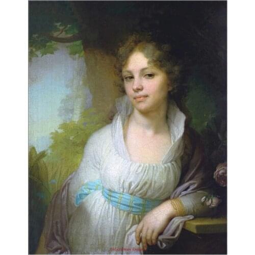 Embroidery Counted Cross Stitch Kits Needlework - Crafts 14 ct Aida DIY Arts Handmade Home Decor - Portrait of M.I. Lopukhina