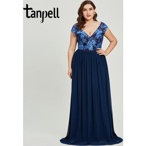 Tanpell backless long evening dress mint sleeveless lace a line floor length dresses women wedding party formal evening gown
