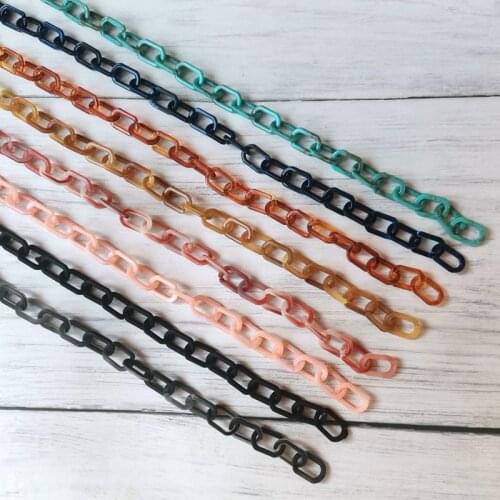 1.0 Meter 23*15mm Acrylic Chains Colors Strands Linked Bag Chains Women DIY Accessories Glasses Chain Components N429