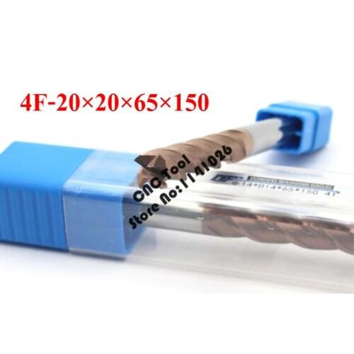 1PCS HRC60 Extend carbide alloy Milling cutter 4F-20*20*65*150L,high quality tungsten steel milling cutter,CNC milling tools