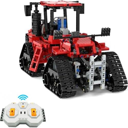 1566Pcs MOC Dynamic Version 1:17 RC Farm Tractor Bricks DIY Accessores Building Blocks Kit