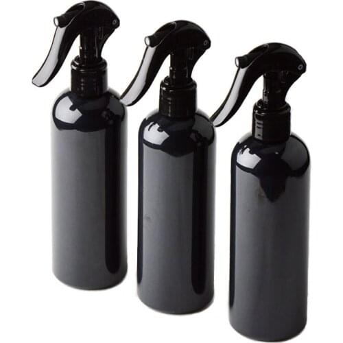 20x 300ml Big Empty Black Plastic Bottle With Trigger Mist Spray For Cleaning Beauty Hair Salon Tool Plants Flower Water Sprayer