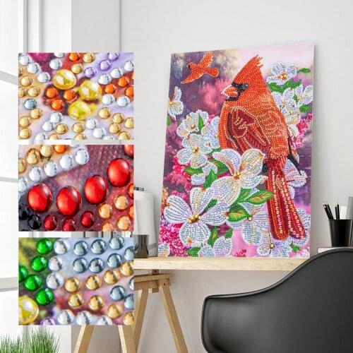 5D Special Shaped Diamond Painting Birds Picture Partially Drilled Rhinestone Diamond Embroidery Cross Stitch Home Decor Art