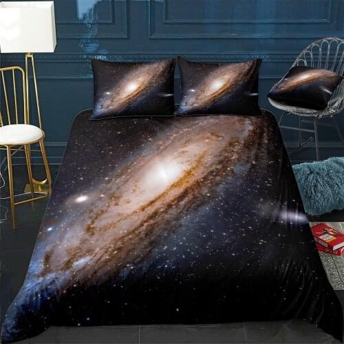 Andromeda Quilt Cover Pillowcase 3Piece Comforter Bedding Set With Pillow Case Single Double Duvet Cover Home Decora