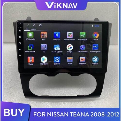 Car Radio for Nissan Teana Altima 2008-2012 Android Auto Stereo Receiver Multimedia Player GPS Navigation Auto & Manual A/C