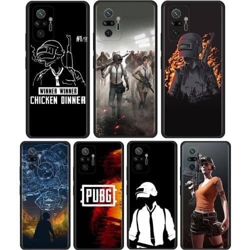 PUBG Winner Cover For Xiaomi Redmi Note 10 Pro 8T 9T 7 8 9 Pro 9S 10 5G 9A 8 Pro Cell Phone Case Black Soft Shell Coque