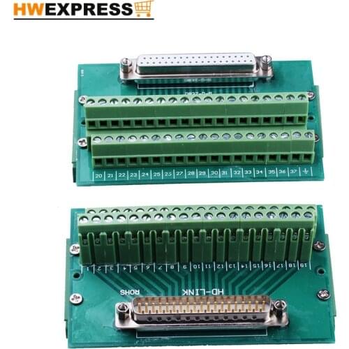 DB37 connecting line terminal DP37 transfer board DB37 straight head female head terminal board free welding double layer termin