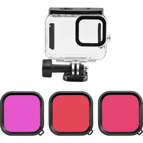 45M Waterproof Case Underwater Tempered Glass Diving Housing Cover Lens Filter for GoPro Hero 9 Black Camera Accessories