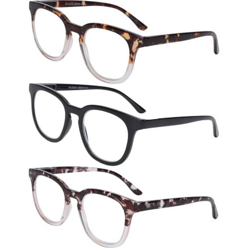 EYEGUARD 3 Pack Blue Light Blocking Spring Hinge Reading Glasses for Women and Men