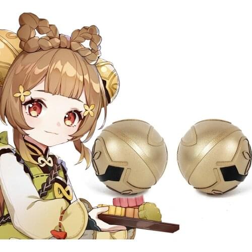 Game Genshin Impact Yaoyao yao yao Headwear Golden Bell Ball Hairpin Hair Clip Hair Accessory Props Cosplay