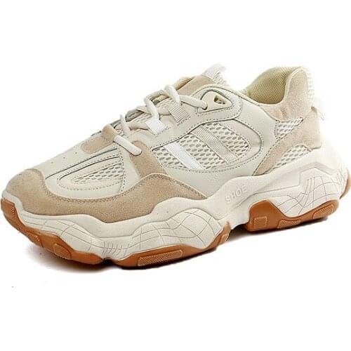 New Men Korean All-match Small White Shoes Light Dad Sneakers Comfortable Men Thick-soled Breathable Men Sneakers Trend