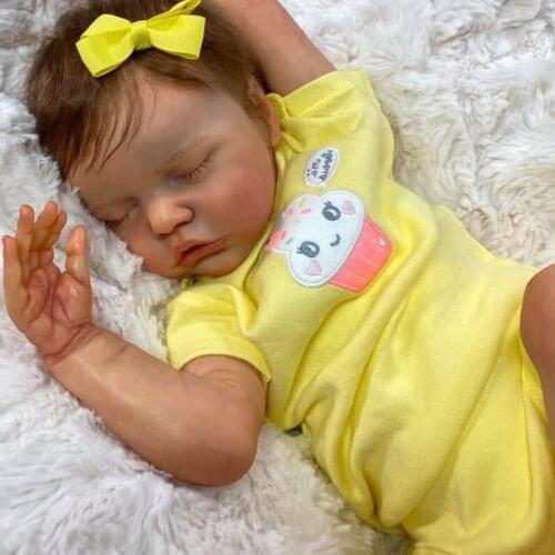 19 inch Reborn Doll Hand Made bebe Reborn doll toys soft real touch silicone bonecas for children gift