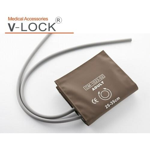 Mindray Adult arm blood pressure cuff with bladder Double tube imitation leather cuff